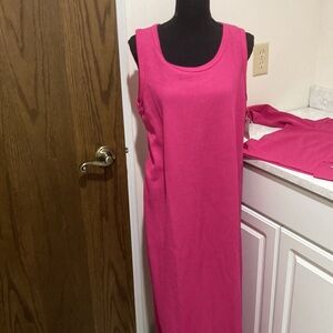 New Comfy USA brand ribbed tank maxi dress with matching cardigan